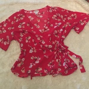 Cherry blossom kimono crop top
